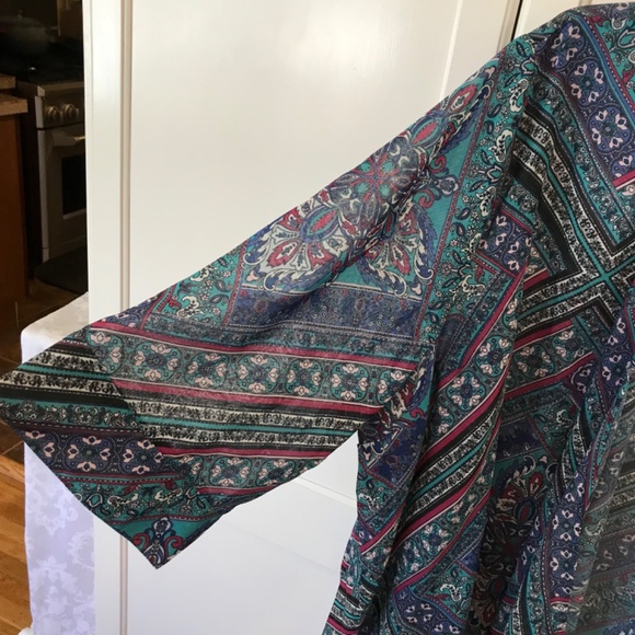 CATHERINES Open Front Cardigan Kimono Bohemian Tunic Blouse Women’s Plus Size 4X - Picture 6 of 16